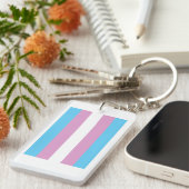 Trans Pride-vlag Sleutelhanger (Voorkant Rechts)