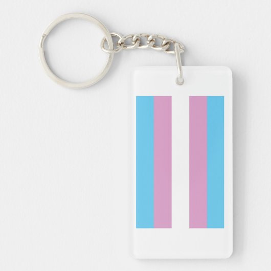 Trans Pride-vlag Sleutelhanger (Voorkant)