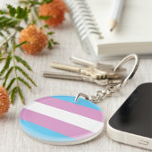 Trans Pride-vlag Sleutelhanger (Voorkant Rechts)
