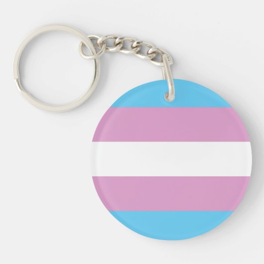 Trans Pride-vlag Sleutelhanger (Voorkant)