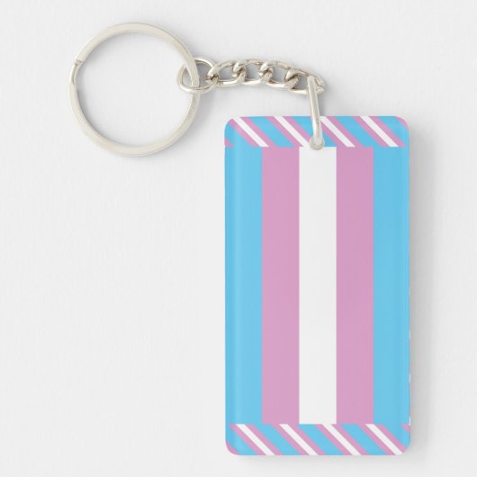 Trans Pride-vlag Sleutelhanger (Voorkant)