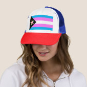 Trans Pride Vlag Ster Trucker Pet (In situ)