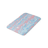 Trans Pride Vlag Trippy Boho Groovy Golvende Strep Badmat (Gekanteld)
