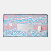 Trans Pride Vlag Trippy Boho Groovy Golvende Strep Bureaumat (Keyboard & Muis)