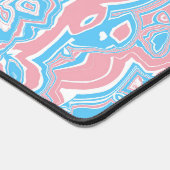 Trans Pride Vlag Trippy Boho Groovy Golvende Strep Bureaumat (Hoek)