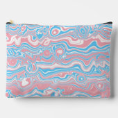 Trans Pride Vlag Trippy Boho Groovy Golvende Strep Etui (Voorkant)