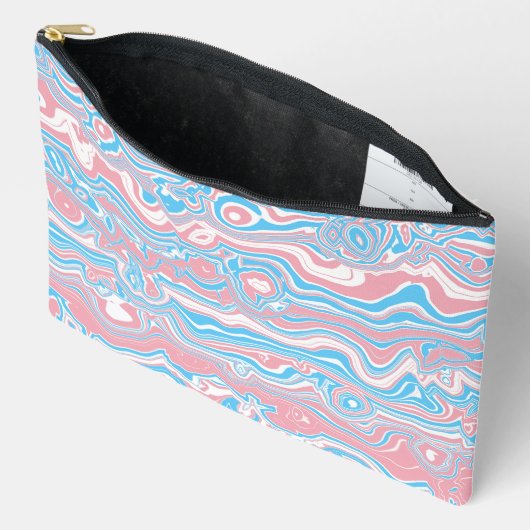 Trans Pride Vlag Trippy Boho Groovy Golvende Strep Etui (Open)