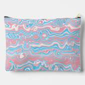 Trans Pride Vlag Trippy Boho Groovy Golvende Strep Etui (Achterkant)