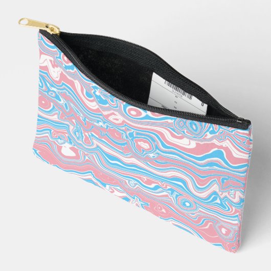 Trans Pride Vlag Trippy Boho Groovy Golvende Strep Etui (Open)