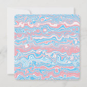 Trans Pride Vlag Trippy Boho Groovy Golvende Strep Feestdagenkaart (Voorkant)