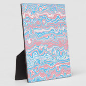 Trans Pride Vlag Trippy Boho Groovy Golvende Strep Fotoplaat (Zijkant)