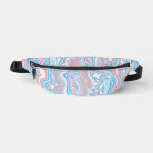 Trans Pride Vlag Trippy Boho Groovy Golvende Strep Heuptasje (Voorkant)