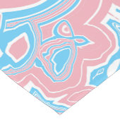 Trans Pride Vlag Trippy Boho Groovy Golvende Strep Korte Tafelloper (Hoek)