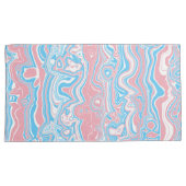 Trans Pride Vlag Trippy Boho Groovy Golvende Strep Kussensloop (Voorkant-Rechts)