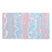 Trans Pride Vlag Trippy Boho Groovy Golvende Strep Kussensloop (Achterkant-Links)