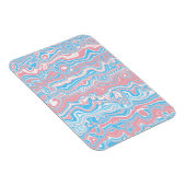 Trans Pride Vlag Trippy Boho Groovy Golvende Strep Magneet (Rechterzijde)