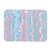 Trans Pride Vlag Trippy Boho Groovy Golvende Strep Magneet (Horizontaal)