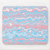 Trans Pride Vlag Trippy Boho Groovy Golvende Strep Muismat (Voorkant)