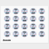 Trans Pride-vlag Trippy Boho Groovy Golvende Strep Ronde Sticker (Vel)