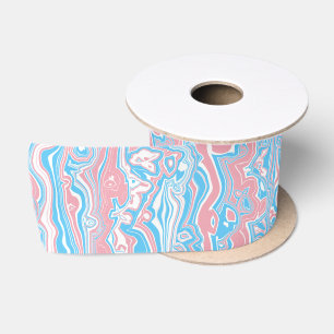Trans Pride Vlag Trippy Boho Groovy Golvende Strep Satijnen Lint