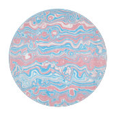 Trans Pride Vlag Trippy Boho Groovy Golvende Strep Snijplank (Voorkant)