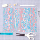 Trans Pride Vlag Trippy Boho Groovy Golvende Strep Tissuepapier (Craft)