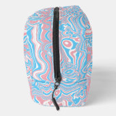 Trans Pride Vlag Trippy Boho Groovy Golvende Strep Toilettasje (Rechts)