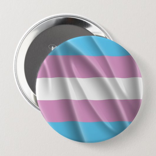 TRANS PRIDE VLAG WAVY DESIGN - 2014 PRIDE RONDE BUTTON 4,0 CM (Voorkant /achterkant)
