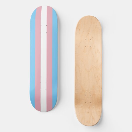 Trans Pride Vlagskateboard Persoonlijk Skateboard (Voorkant)