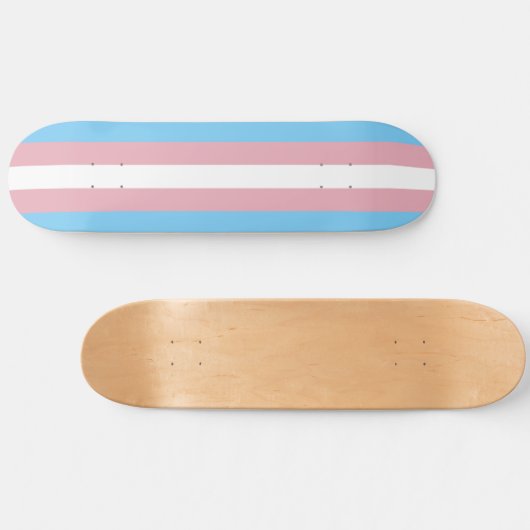 Trans Pride Vlagskateboard Persoonlijk Skateboard (Horizontaal)