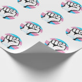 Trans Pride Vuist Cirkelprint Cadeaupapier (Hoek)
