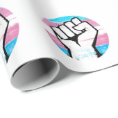 Trans Pride Vuist Cirkelprint Cadeaupapier (Rol Hoek)