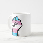 Trans Pride Vuist Koffiemok (Voorkant links)