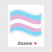 Trans Pride Wavy Flag Sticker (Vel)