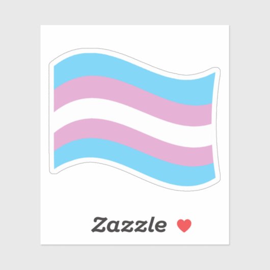 Trans Pride Wavy Flag Sticker (Vel)