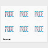 Trans Pride Woord Ronde Sticker (Vel)