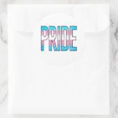 Trans Pride Woord Ronde Sticker (Tas)
