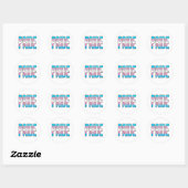 Trans Pride Woord Ronde Sticker (Vel)