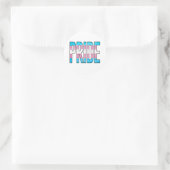 Trans Pride Woord Ronde Sticker (Tas)