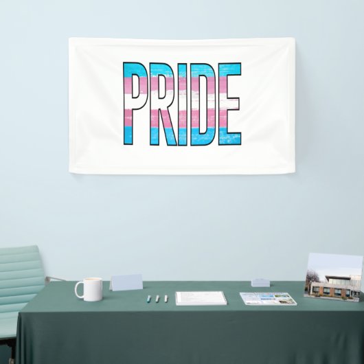 Trans Pride Woord Spandoek (Beurs)