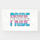 Trans Pride Woord Spandoek (Horizontaal)