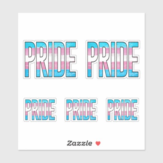 Trans Pride Woord Sticker (Vel)