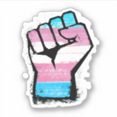 Trans-Protest Fist Sticker (Voorkant)
