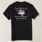 Trans-rechten | Wetgevende zitting Texas T-shirt (Design achterkant)