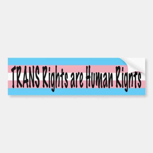 TRANS-rechten zijn mensenrechten Bumpersticker (Voorkant)