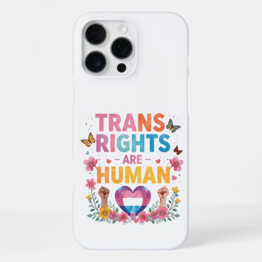 Trans Rechten Zijn Mensenrechten Ontwerp iPhone Hoesje (Achterkant)
