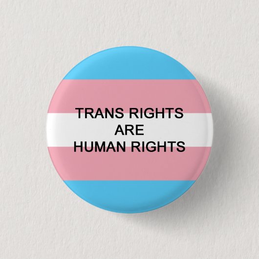 Trans-rechten zijn mensenrechten ronde button 3,2 cm (Voorkant)