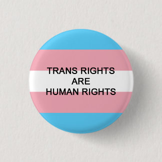 Trans-rechten zijn mensenrechten ronde button 3,2 cm
