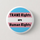 TRANS-rechten zijn mensenrechten Ronde Button 5,7 Cm (Voorkant)