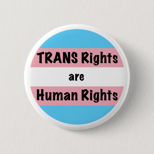 TRANS-rechten zijn mensenrechten Ronde Button 5,7 Cm (Voorkant)